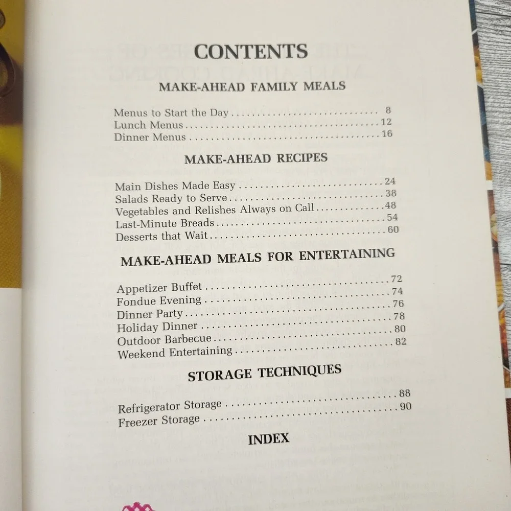 Make Ahead Cook Book Better‎ Homes Gardens 1971 Vintage Hardcover BHG Cookbook